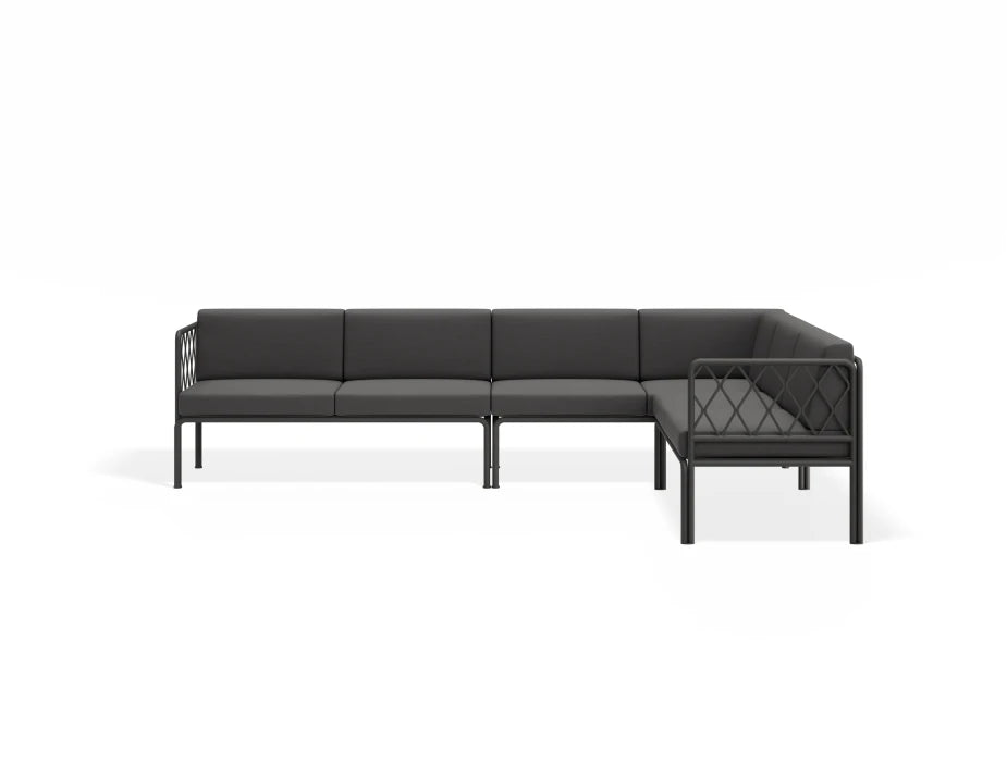 Seville Config D Corner Sofa - Charcoal - Outdoor