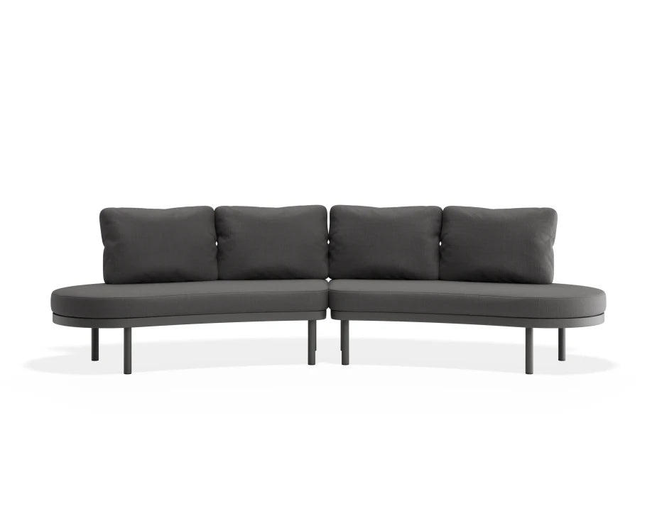 Aluna Sofa Open Ends - Charcoal - Outdoor