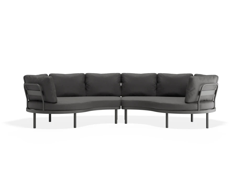 Aluna Sofa Return Ends - Charcoal - Outdoor