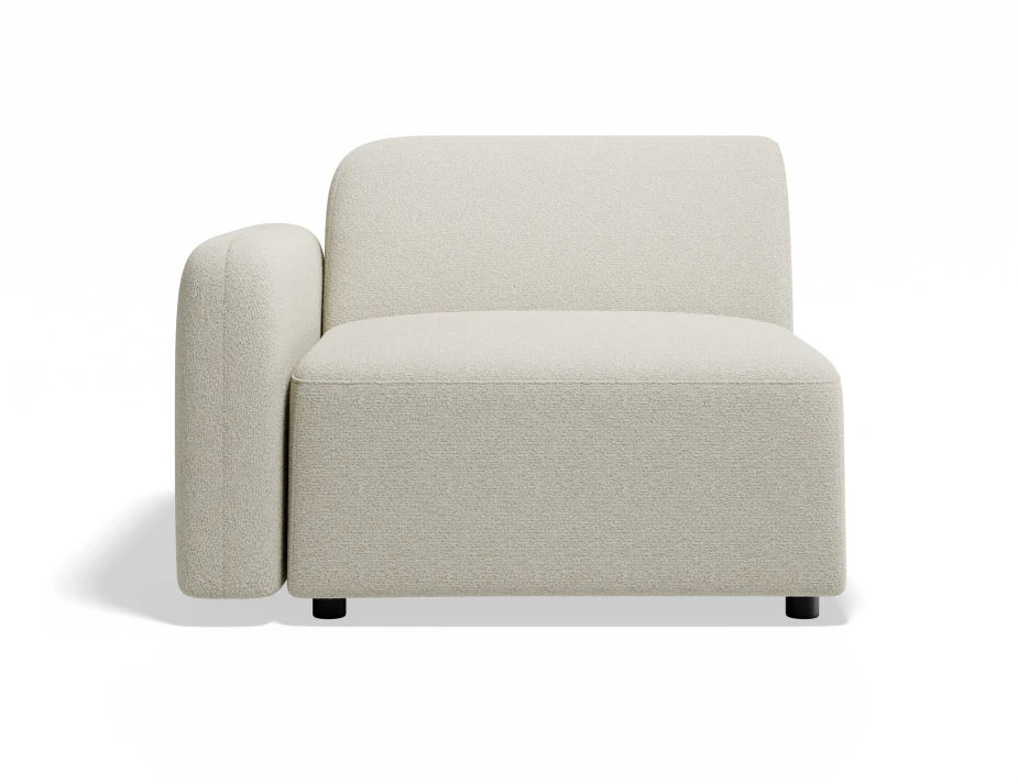 Atticus Modular Sofa Section - Left Arm - Ivory Cream
