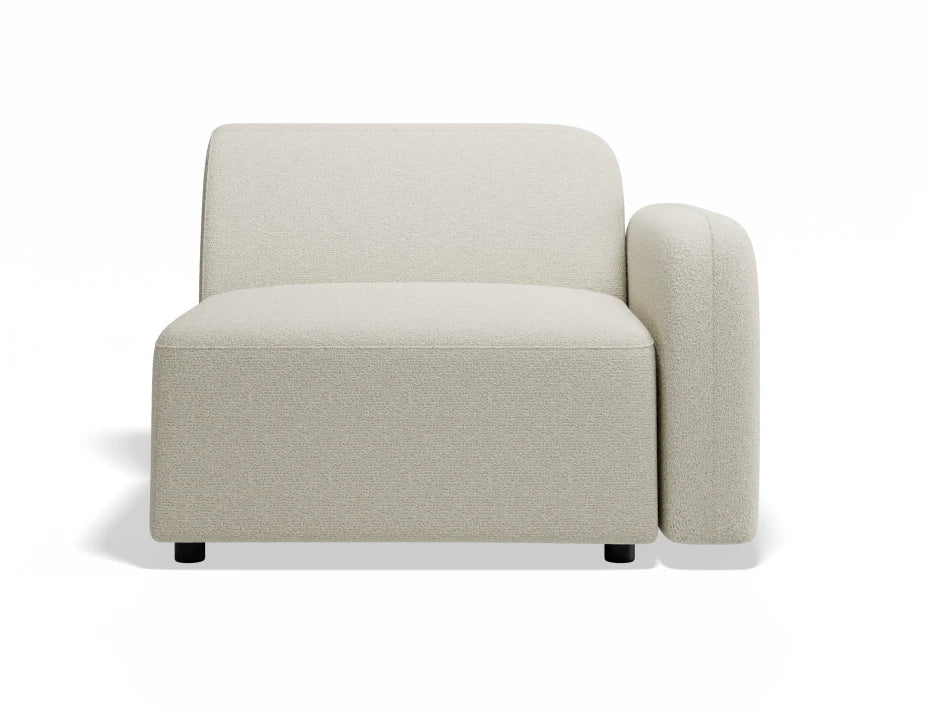 Atticus Modular Sofa Section - Right Arm - Ivory Cream