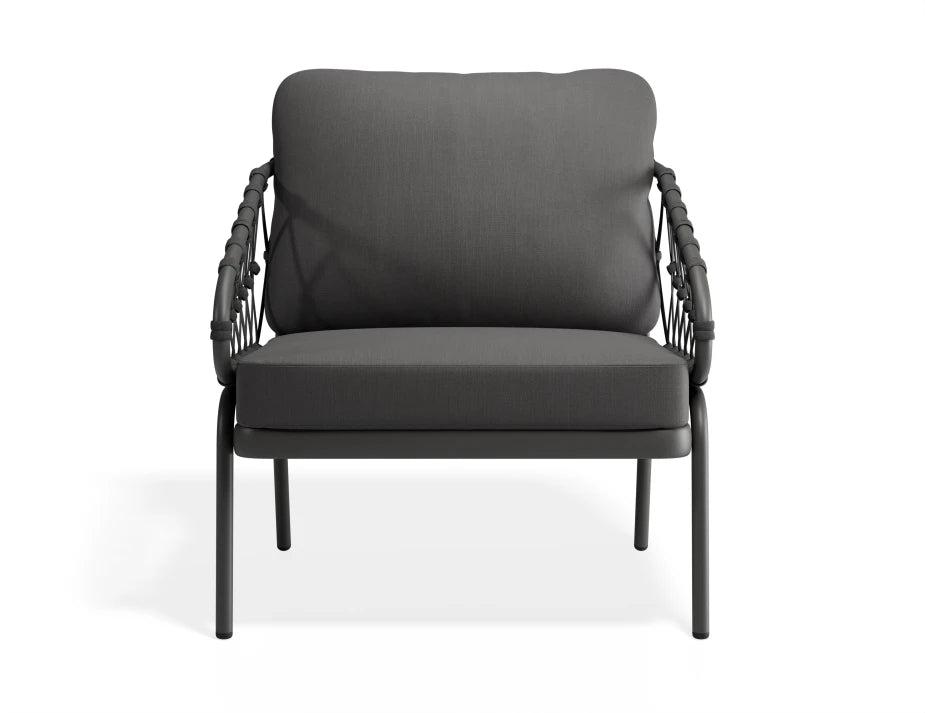 Kara Lounge Chair - Outdoor - Single - Charcoal