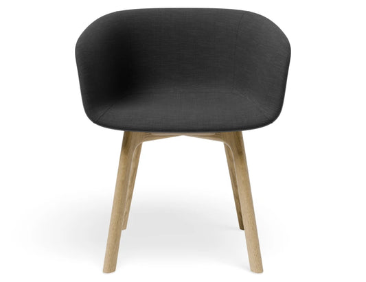 Lonsdale Armchair - Natural - Black Linen Fabric
