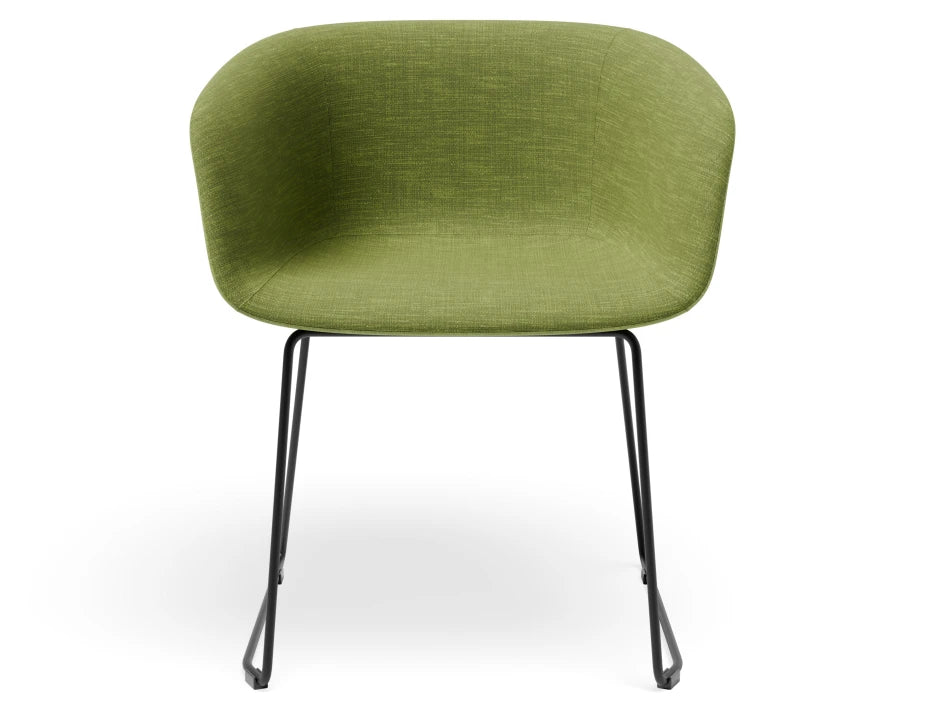 Lonsdale Armchair - Sled - Green Linen Fabric