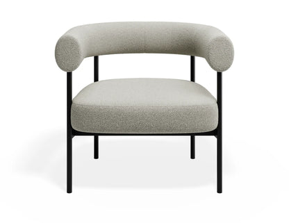 Marlowe Occasional Chair - Black Legs - Ivory Cream Fabric