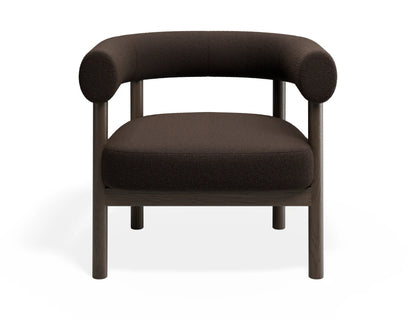 Marlowe Occasional Chair - Smoked Oak Legs - Cacao Fabric