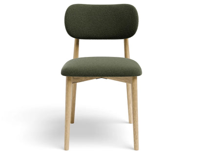 Oskar Dining Chair - Natural - Hunter Green Fabric