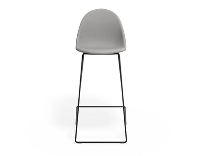 Pebble Fabric Light Grey Upholstered Stool
