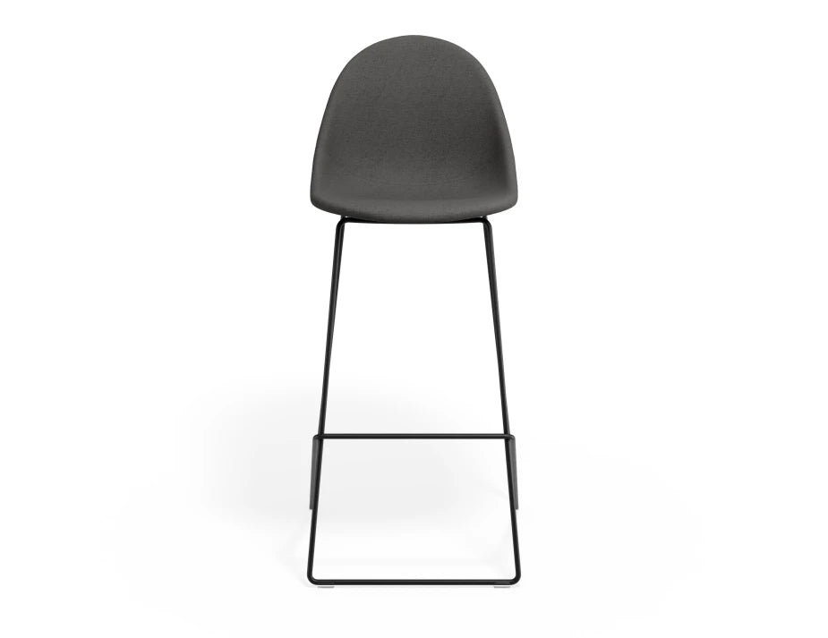 Pebble Fabric Grey Upholstered Stool