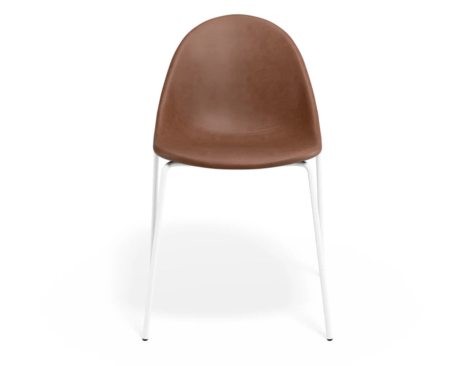 Pebble Chair Tan Upholstered Vintage Seat