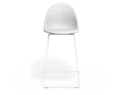 Pebble Stool White Upholstered Seat