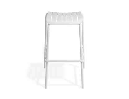 Roku Backless Bar Stool - Outdoor - White