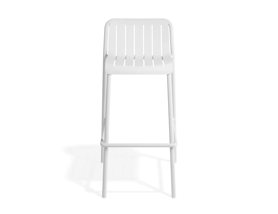 Roku Bar Stool - Outdoor - White