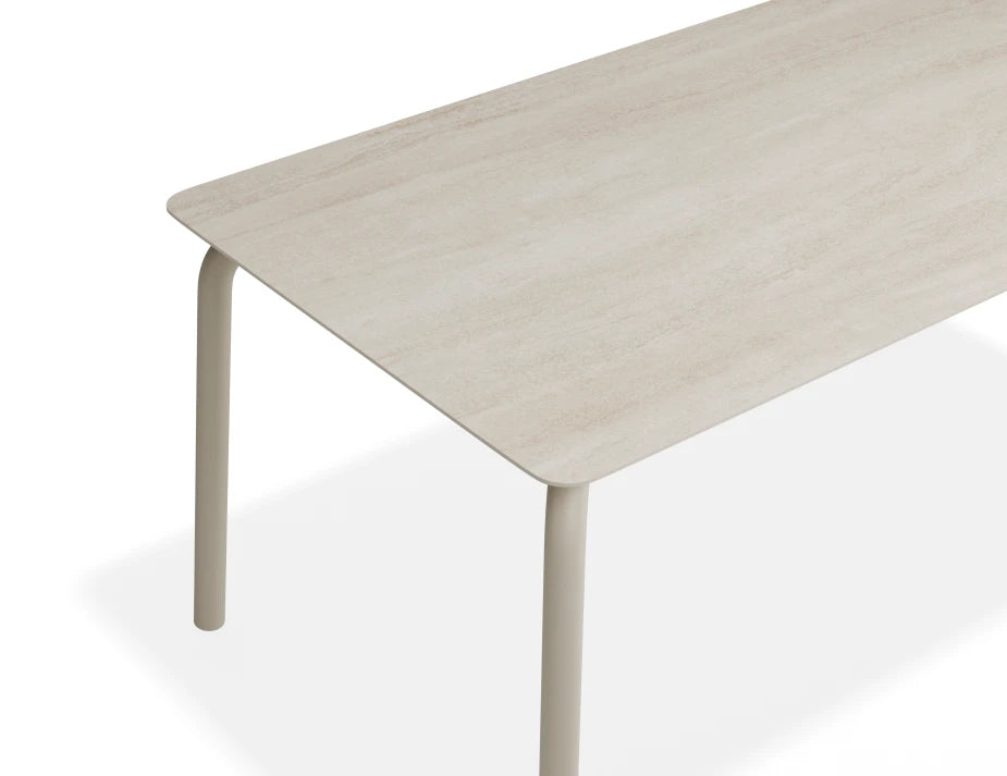 Roku Dining Table 160cm - Outdoor - Latte - Dune Ceramic