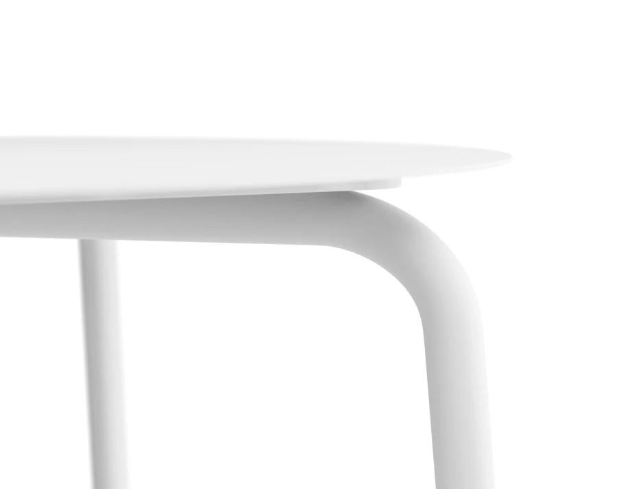 Roku Round Dining Table 120cm - Outdoor - White