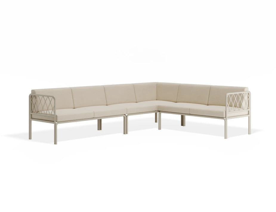 Seville Config D Corner Sofa - Latte - Outdoor