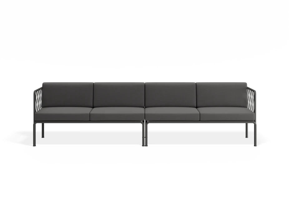 Seville 4 Seater Sofa - Charcoal - Outdoor