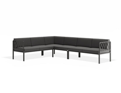 Seville Config C Corner Sofa - Charcoal - Outdoor
