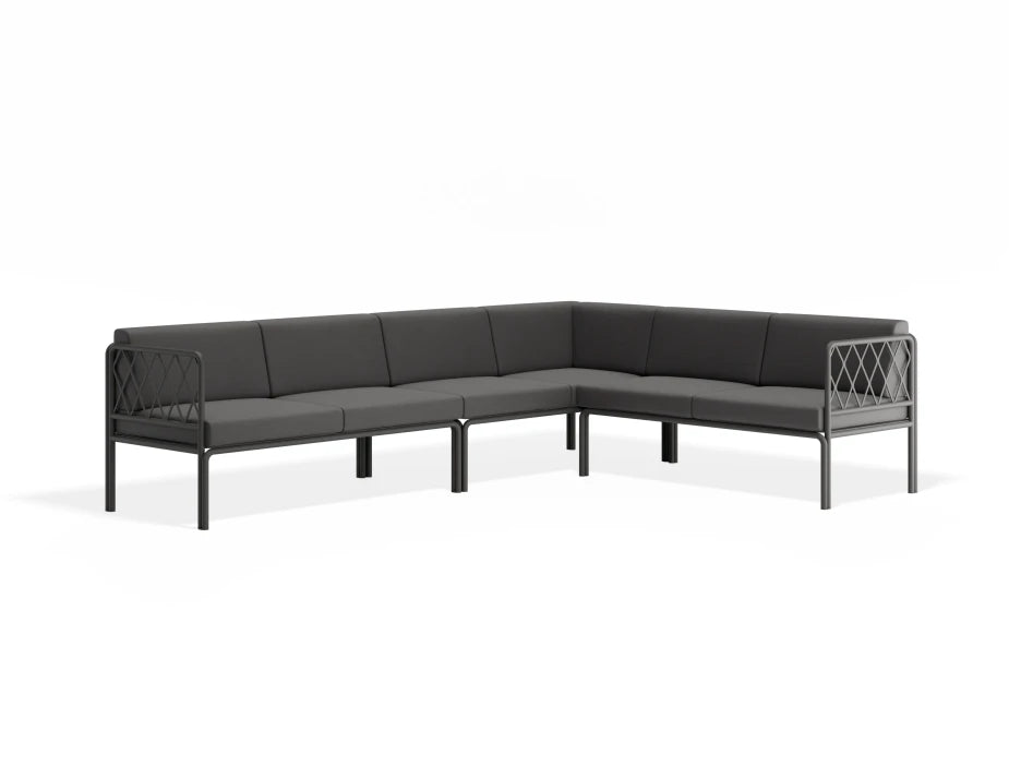 Seville Config D Corner Sofa - Charcoal - Outdoor