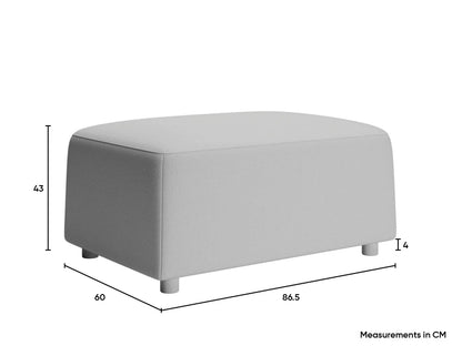 Atticus Ottoman - Ivory Cream