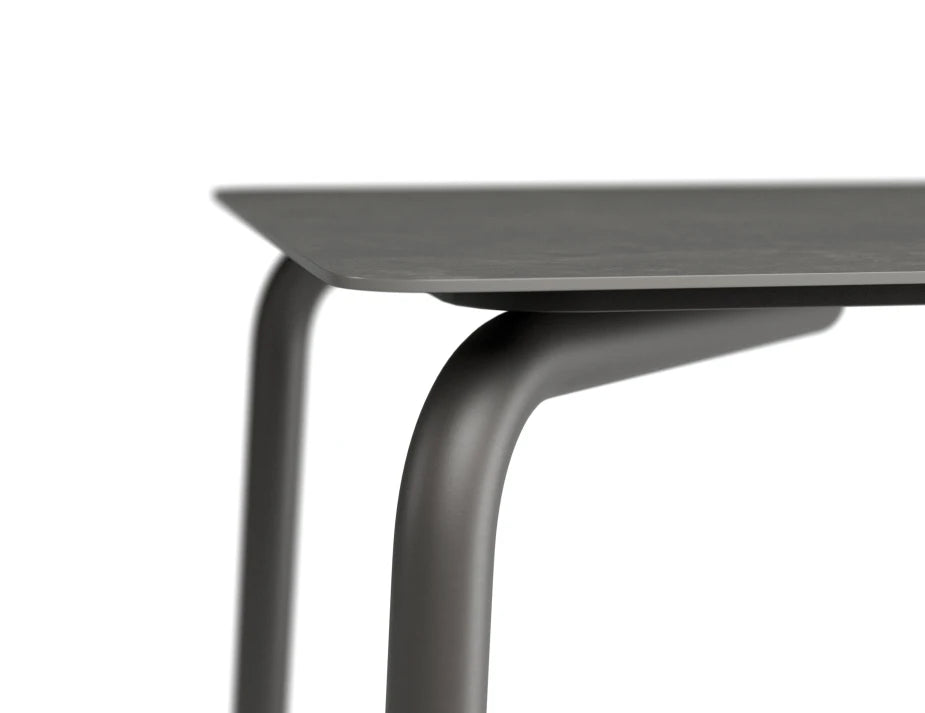 Roku Dining Table 160cm - Outdoor - Charcoal - Basalt Ceramic