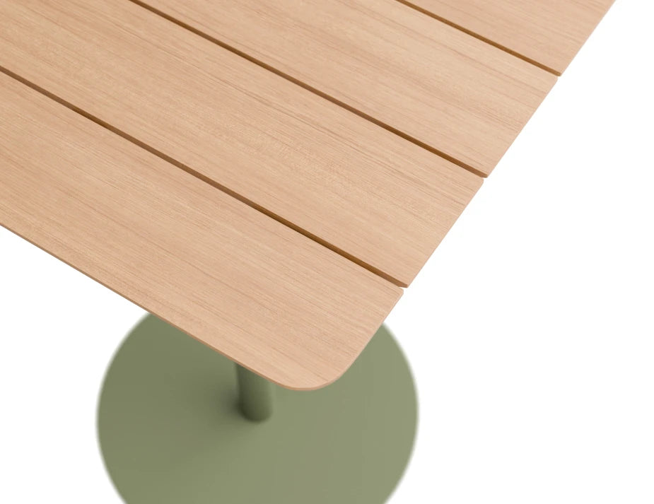 Roku High Bar Teak Table - Outdoor - Eucalyptus Green