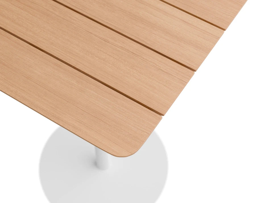 Roku High Bar Teak Table - Outdoor - White