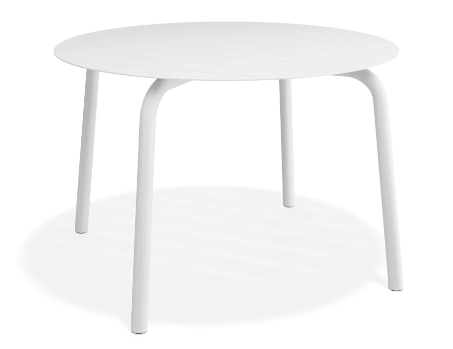Roku Round Dining Table 120cm - Outdoor - White