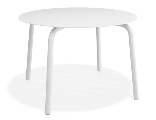 Roku Round Dining Table 120cm - Outdoor - White