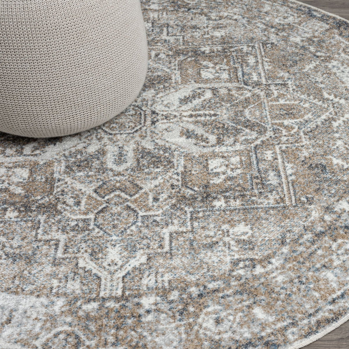 Easy 361 Earth Transitional Round Rug