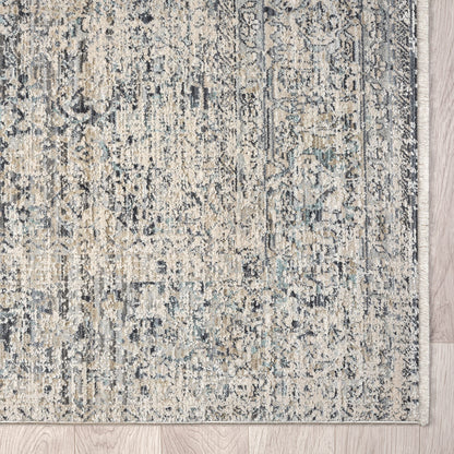 Aubrey 6740 Sand Abstract, Traditional Hallway Runner