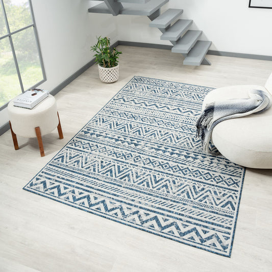 Patio 453 Frost Indoor Outdoor Indoor/Outdoor, Flatweave Rug