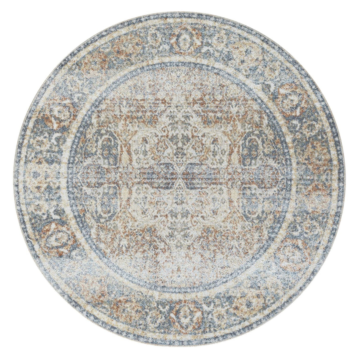 Easy 364 Coral Transitional Round Rug