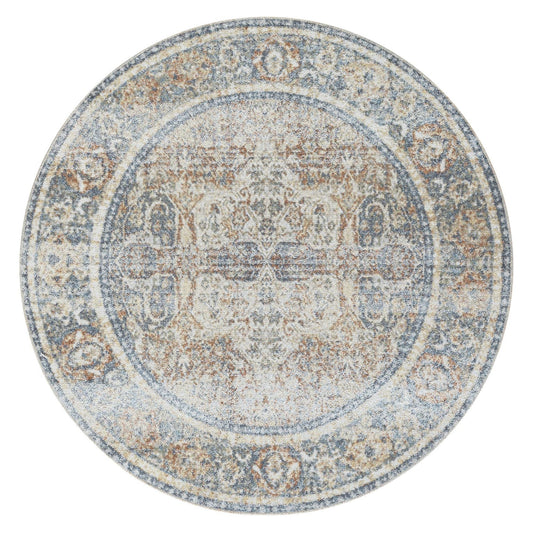 Easy 364 Coral Transitional Round Rug