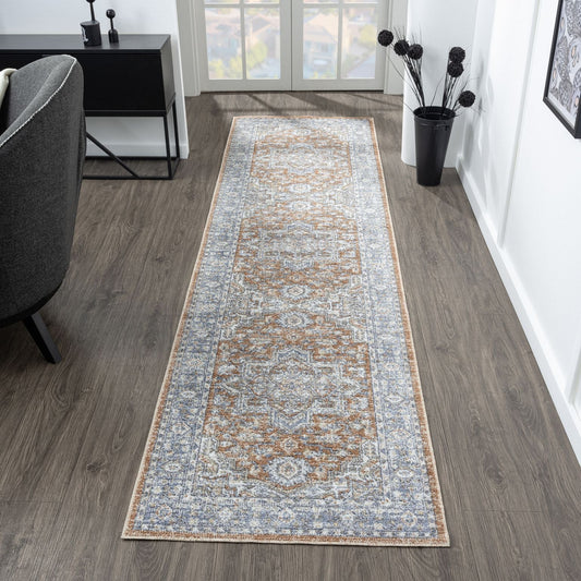 Easy 366 Indigo Transitional Hallway Runner