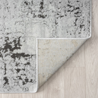 Amber 181 Silver Abstract, Geometric Rug