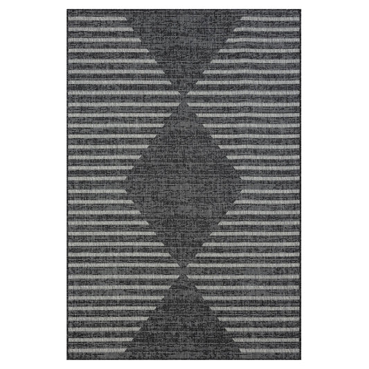 Alfresco 425 Ebony Indoor Outdoor Indoor/Outdoor, Flatweave Rug
