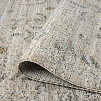 Aubrey 6755 Taupe Abstract, Traditional Rug