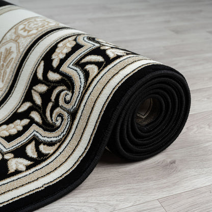 Royal 523 Black Traditional, Classic Hallway Runner