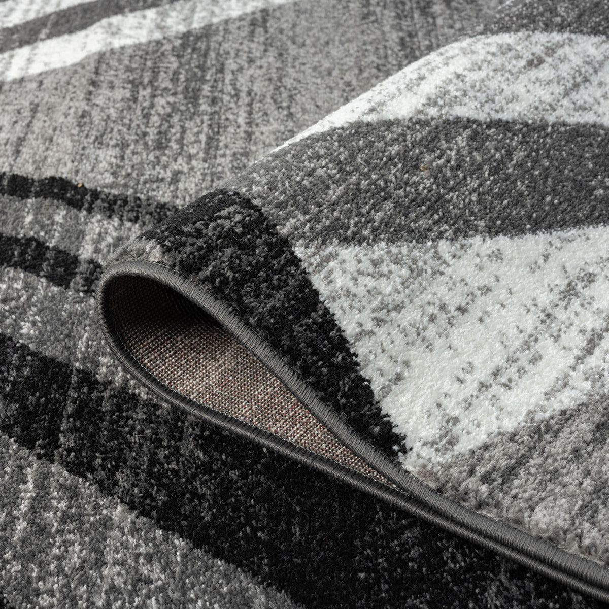 Adore 2317 Grey Abstract Hallway Runner