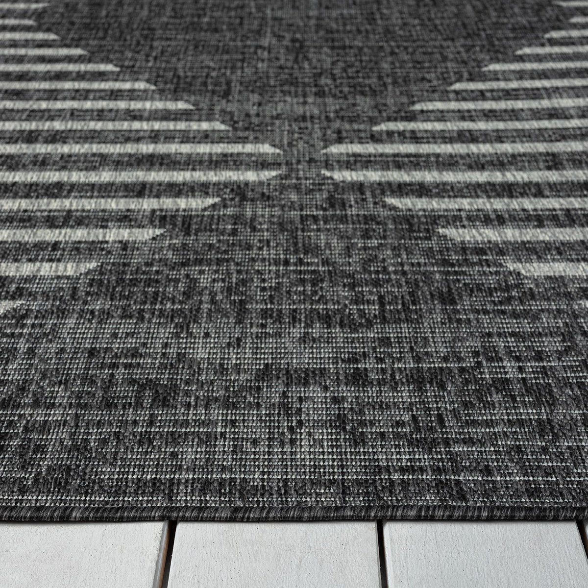 Alfresco 425 Ebony Indoor Outdoor Indoor/Outdoor, Flatweave Rug