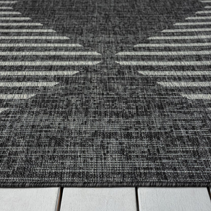Alfresco 425 Ebony Indoor Outdoor Indoor/Outdoor, Flatweave Rug