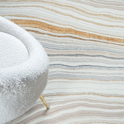 Amber 185 Stone Abstract, Geometric Rug