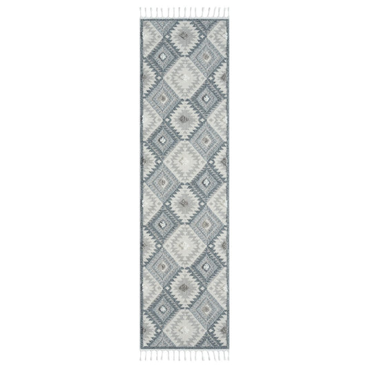 Cottage 543 Pebble Geometric Hallway Runner