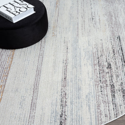 Easton 469 Cloud Abstract, Transitional Round Rug