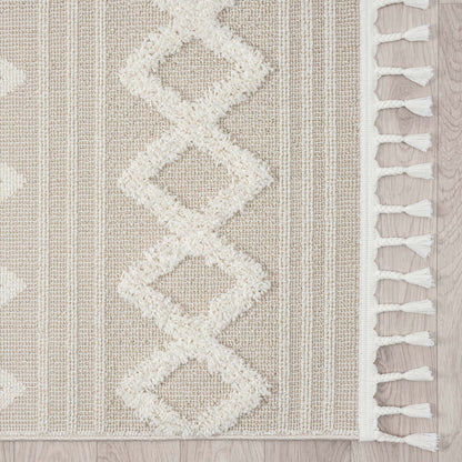 Cottage 542 Fawn Geometric Rug