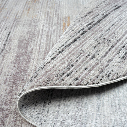 Easton 469 Cloud Abstract, Transitional Round Rug
