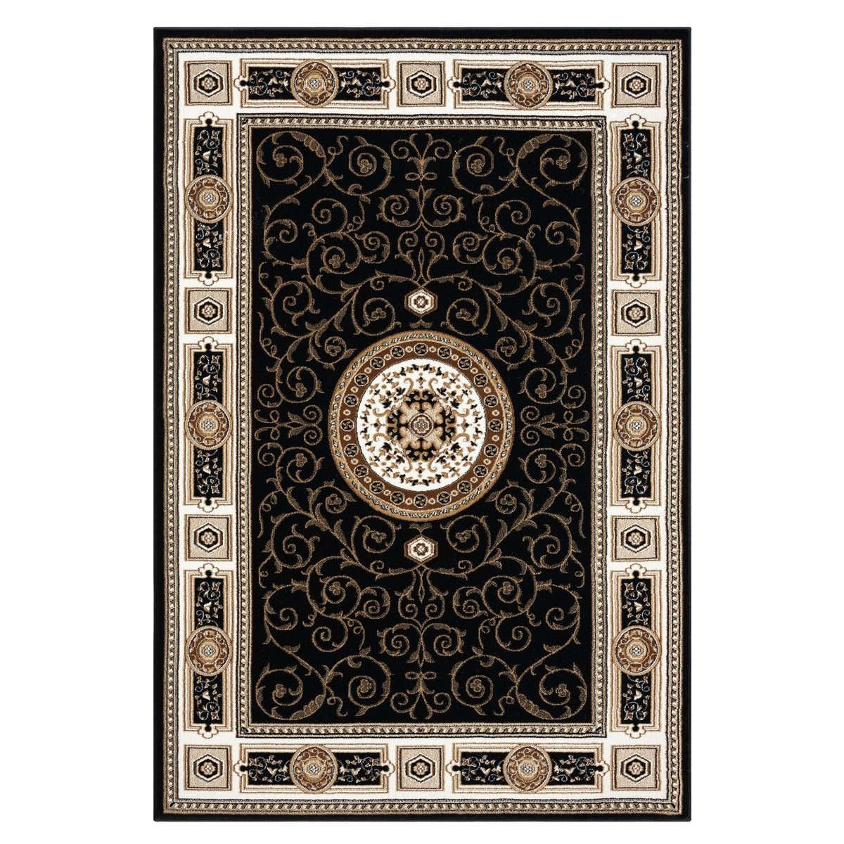 Estate 511 Black Traditional, Classic Rug