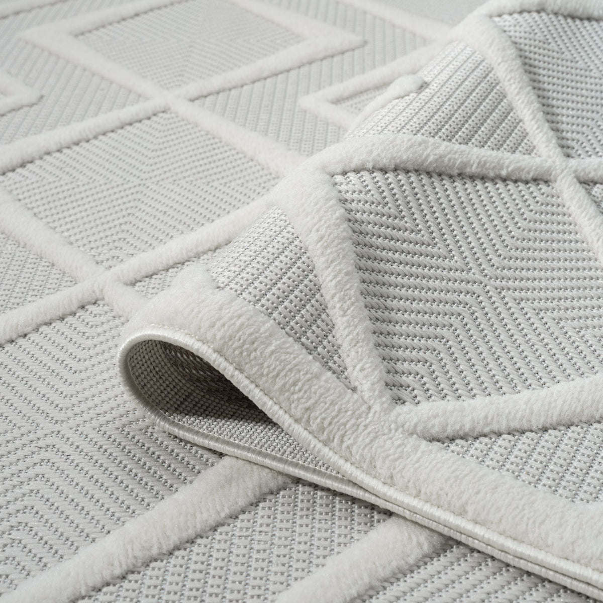 Calm 417 Pearl Geometric Rug