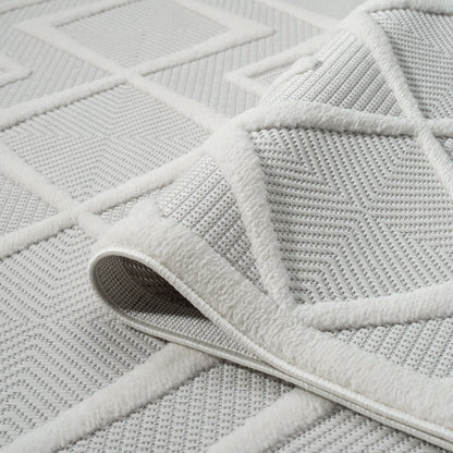 Calm 417 Pearl Geometric Rug